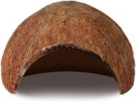 🐠 coco hut for pets, 5x3 inches, handcrafted from premium coconut shell, rounded edges, supreme comfort, ideal for fish breeding, space-efficient and ample, optimal fish hideout, 1 piece логотип