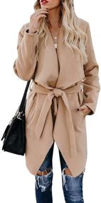 img 4 attached to Foshow Womens Sleeve Overcoat Pockets