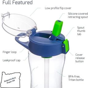 img 3 attached to 🚰 Mazama's Tritan BPA Free Water Bottle - 24oz with Straw, Dishwasher Safe and Dust Cover - Compatible with Filters - Fits Cupholders Effectively