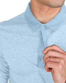 img 1 attached to Long Sleeve Polo Shirts Men