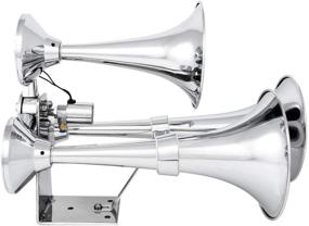 img 3 attached to 🔊 Superior Sound: GG Grand General 69991 Chrome Heavy Duty Train Horn with Triple Brass Trumpet