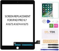 📱 srjtek ipad pro 9.7 touch screen replacement - touchscreen digitizer glass repair kit (black) - a1673 a1674 a1675 logo