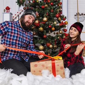 img 1 attached to 🎀 Versatile Women's Ponytail Messy Bun BeanieTail: Cozy and Stylish Buffalo Plaid Cuff Christmas Hat