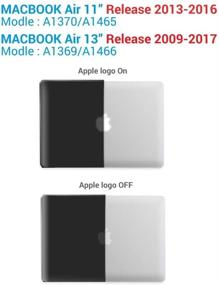 img 2 attached to IBENZER Old Version MacBook Air 13 Inch Case (2010-2017 Release) - Black, A13BK+2: Hard Shell Case with Keyboard & Screen Cover for Apple Mac Air 13 - Models A1466 / A1369