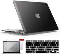 ibenzer old version macbook air 13 inch case (2010-2017 release) - black, a13bk+2: hard shell case with keyboard & screen cover for apple mac air 13 - models a1466 / a1369 logo