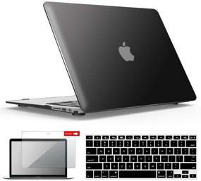 img 4 attached to IBENZER Old Version MacBook Air 13 Inch Case (2010-2017 Release) - Black, A13BK+2: Hard Shell Case with Keyboard & Screen Cover for Apple Mac Air 13 - Models A1466 / A1369