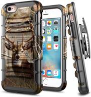 🦌 iphone se 2020 (2nd gen)/iphone 8/7/6s/6 case - e-began heavy duty defender cover with belt clip, kickstand, and shockproof protection - deer design logo