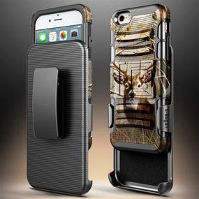 img 3 attached to 🦌 iPhone SE 2020 (2nd Gen)/iPhone 8/7/6S/6 Case - E-Began Heavy Duty Defender Cover with Belt Clip, Kickstand, and Shockproof Protection - Deer Design