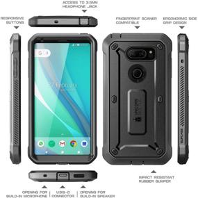 img 1 attached to 🦄 SUPCASE LG V30 Case with Full-body Protection, Built-in Screen Protector - Unicorn Beetle Pro Series (Black/Black) for LG V30, V30s, V30 Plus, V35, V35 ThinQ 2017 Release