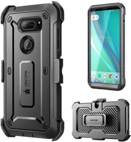 img 2 attached to 🦄 SUPCASE LG V30 Case with Full-body Protection, Built-in Screen Protector - Unicorn Beetle Pro Series (Black/Black) for LG V30, V30s, V30 Plus, V35, V35 ThinQ 2017 Release