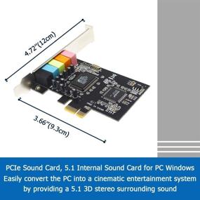 img 2 attached to 🔊 GODSHARK PCIe Sound Card: 5.1 Internal Audio Card for PC Windows 8 7 with Low Profile Bracket - 3D Stereo, CMI8738 Chip, 32/64 Bit PCI Express Adapter