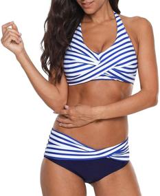 img 2 attached to Zando Swimsuits Bathing Athletic Swimwear Women's Clothing for Swimsuits & Cover Ups