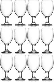 img 2 attached to Epure Cremona Collection 12 Piece Water Goblet Glass Set - Strong Stemmed Glasses For Water, Juice, Wine, Mixed Drinks, Cocktails (Water Goblet 13.5 oz)