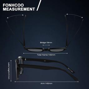 img 1 attached to 👓 FONHCOO Blue Light Blocking Clip on Glasses: Square Anti Blue Light Eyewear for Enhanced Eye Comfort and UV Glare Protection, Perfect for All - Moms, Dads, Wives, and Husbands