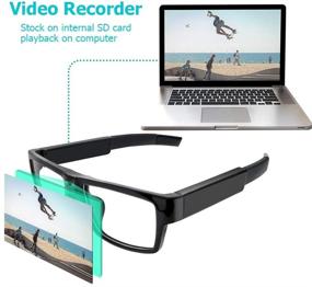 img 1 attached to 🕶️ FUPOM HD Video Camera Glasses - 1080P Surveillance Glasses Camera, 16GB Wearable & Portable Video Recorder with Wide Angle Lens for Everyday Life, Training, Outdoor Sports, and Meeting Recording (No Remote)