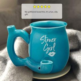 img 1 attached to 🌿 Stylish Stoner Girl Roast and Toast Imprint Mug (Blue) – Fashion Craft