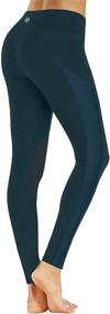 img 3 attached to 👖 ChinFun Women's High Rise Pull-On Knee Patch Grip Riding Tights - Ventilated Activewear for Equestrian Schooling and Riding Breeches