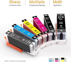 img 3 attached to 🖨️ E-Z Ink (TM) Compatible Ink Cartridge Replacement for Canon PGI-270XL CLI-271XL: Ideal for TS9020 TS8020 MG7720 Printer (12-Pack) - Includes 2 Gray, 2 PGBK, 2 Small Black, 2 Cyan, 2 Magenta, 2 Yellow