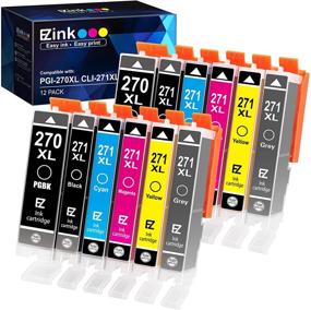 img 4 attached to 🖨️ E-Z Ink (TM) Compatible Ink Cartridge Replacement for Canon PGI-270XL CLI-271XL: Ideal for TS9020 TS8020 MG7720 Printer (12-Pack) - Includes 2 Gray, 2 PGBK, 2 Small Black, 2 Cyan, 2 Magenta, 2 Yellow
