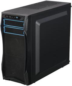 img 2 attached to 💻 Корпус компьютерного корпуса ROSEWILL CHALLENGER S ATX Mid Tower Gaming с синим светодиодом, 3 предустановленными вентиляторами и портами доступа кофронтального ввода/вывода для настольного ПК