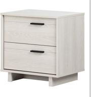 🌲 south shore fynn 2-drawer nightstand in winter oak, $100 logo