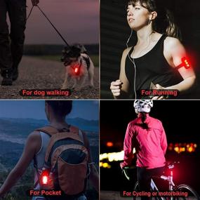 img 1 attached to High-Visibility LED Safety Light Set: Clip-on Flashing Strobe Lights for Runners, Dogs, Bikes, and Walking - Includes Reflective Gear, Bike Tail Light, and Bicycle Helmet Accessories