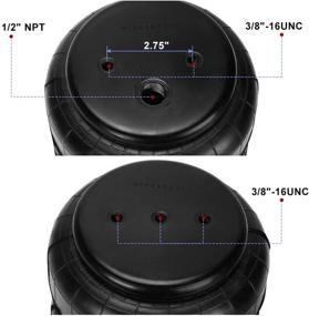 img 3 attached to 🚚 AUTOSAVER88 D2600-1 1/2" NPT Universal Air Ride Suspension with Single Port Double Bellow for Truck Air Springs