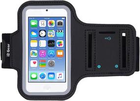 img 4 attached to 🏋️ i2 Gear Exercise Armband for iPod Touch 7th, 6th & 5th Gen with Reflective Border, Key Holder - Black