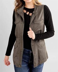 img 2 attached to Eurivicy Military Lightweight Sleeveless Drawstring Women's Clothing and Coats, Jackets & Vests