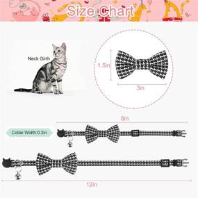 img 3 attached to 🐱 Good Buddy Breakaway Cat Collar with Bell and Cute Bow Tie - Adjustable 8-12 Inch, Pack of 1