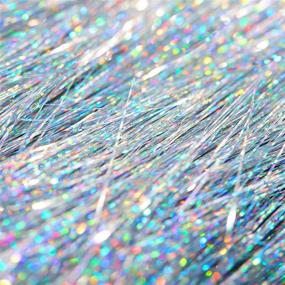 img 3 attached to Iridescent Silver Tinsel Icicles: 10000 Strands for Christmas Tree Decor, Graduation Parties & Hair Accessories