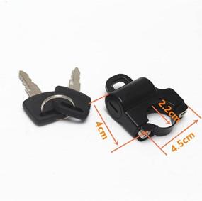 img 1 attached to 🔒 E-Bro Black Universal Helmet Lock for 7/8" 22-25mm Handlebar Tubes