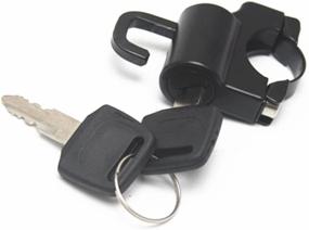 img 3 attached to 🔒 E-Bro Black Universal Helmet Lock for 7/8" 22-25mm Handlebar Tubes