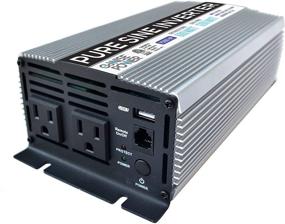 img 2 attached to ⚡️ GoWISE Power 600W Pure Sine Wave Inverter 12V DC to 120V AC + 2 AC Outlets, 1 USB Port, 2 Clamp Cables (1200W Peak), Model PS1001