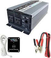 ⚡️ gowise power 600w pure sine wave inverter 12v dc to 120v ac + 2 ac outlets, 1 usb port, 2 clamp cables (1200w peak), model ps1001 logo