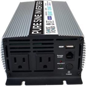 img 3 attached to ⚡️ GoWISE Power 600W Pure Sine Wave Inverter 12V DC to 120V AC + 2 AC Outlets, 1 USB Port, 2 Clamp Cables (1200W Peak), Model PS1001
