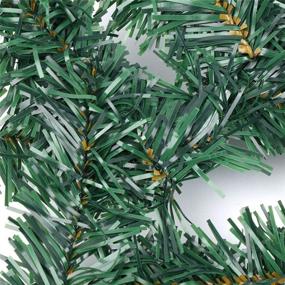 img 1 attached to 🎄 Premium Crownland 9 Feet Non-Lit Christmas Garland for Indoor/Outdoor Decorations - High-Quality Artificial Greenery for Home, Garden, or Wedding Party