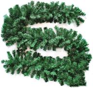 🎄 premium crownland 9 feet non-lit christmas garland for indoor/outdoor decorations - high-quality artificial greenery for home, garden, or wedding party logo