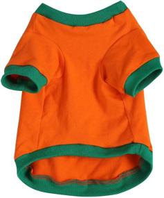 img 2 attached to Aslaylme Halloween Puppy Pumpkin Costume T-Shirt for Small Dogs and Cats