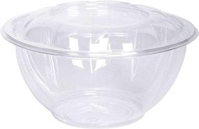 img 3 attached to 🥗 Convenient Pack of 50 Sets - 32 oz. Plastic Salad Bowls To Go With Airtight Lids