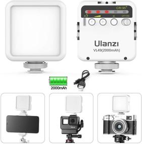 img 3 attached to 🎥 Enhance Your Vlogging Experience with the Rechargeable Soft Light Panel VL49 White for Canon Nikon Sony DSLRs, DJI OSMO Mobile 3, Smartphones, and GoPro