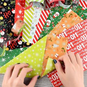 img 1 attached to 🎄 ASTARON 60 Sheets Christmas Pattern Paper Set – 5.5 x 8.2 inches Decorative Paper for Xmas Card Making, Scrapbook Decoration – 10 Styles