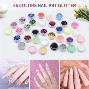 img 2 attached to 💅 Latorice Glitter Acrylic Powder Nail Art Kit - 12 Colors Collection with False Nail Tips, Decoration Tools - No Acrylic Liquid Needed