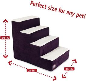 img 3 attached to 🐾 Convenient and Stylish Villa Aubergine Step Portable Pet Stairs for Cats and Dogs by Majestic Pet Products