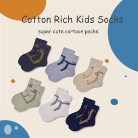 img 3 attached to Boys Cotton Transport Socks Seamless