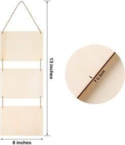 img 3 attached to 🔖 Set of 3 Unfinished Wood Hanging Signs - Blank Decorative Plaques for Home Decor, DIY Craft Projects - Wooden Slices Banners with Ropes