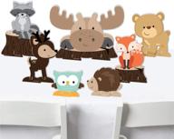 woodland creatures birthday centerpiece tabletop logo