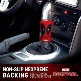 img 2 attached to 🚗 Pilot MVL-0105 Marvel Deadpool Shift Knob Cover: Elevate Your Ride with a Touch of Merc with a Mouth!