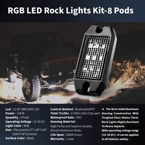 img 1 attached to 🚗 Enhance Your Ride with the GoodRun RGB LED Underglow Kit – Bluetooth Controller, RGB Remote, Timing Function, and Music Mode! Perfect for Off-Road Trucks and SUVs – 4 Pods