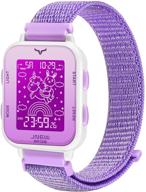 🦄 venhoo kids digital watch: moving unicorn dial, colorful led, outdoor sport strap logo